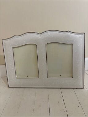 Lenox Cream Floral Double Photo Frame 5x7